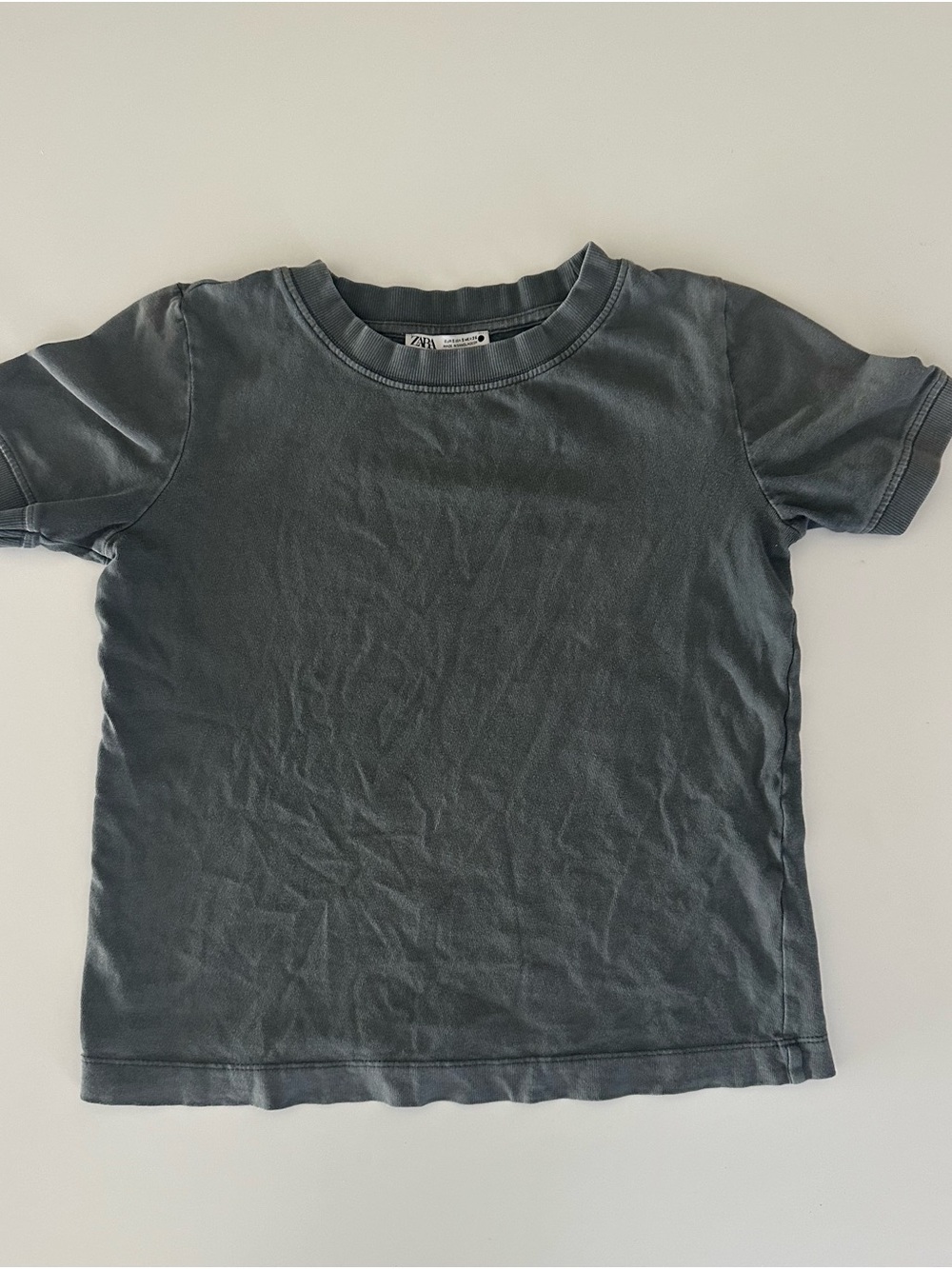 Zara women’s  Charcoal Gray Short Sleeve Tee